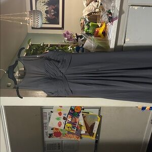 Elegant Gray Sleeveless Dress